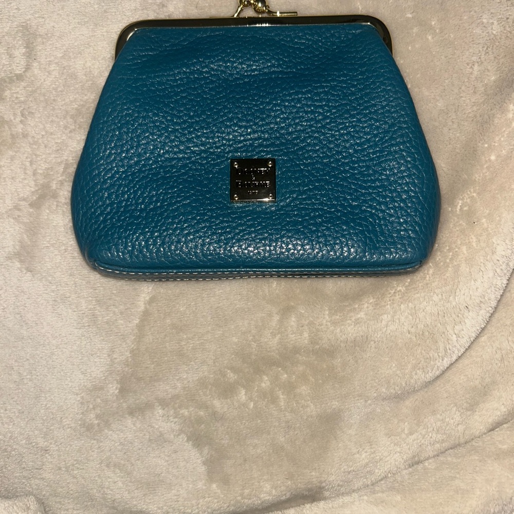 Dooney & Bourke Teal Leather Clutch